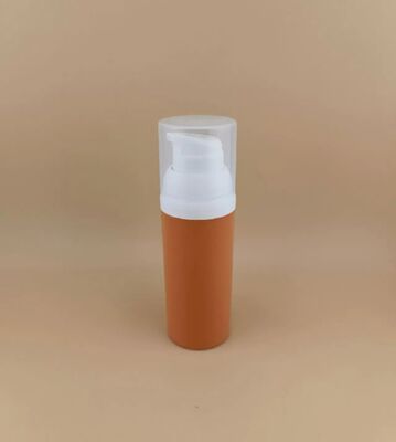 Bouteille en plastique portable brun sans air et confort de voyage avec couvercle transparent B