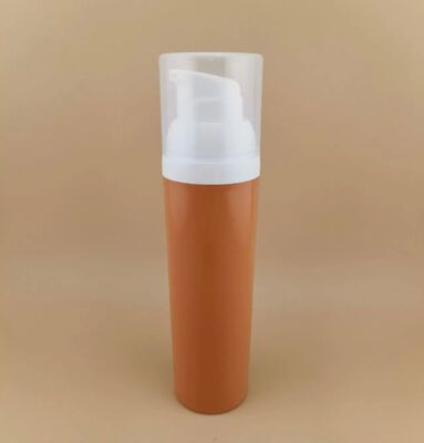 Bouteille en plastique portable brun sans air et confort de voyage avec couvercle transparent B