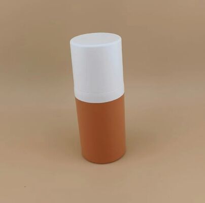 Bouteille en plastique portable brune sans air et commodité de voyage avec couverture blanche 1A