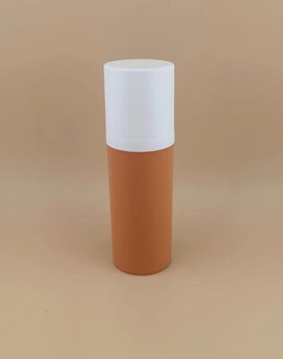 Bouteille en plastique portable brune sans air et commodité de voyage avec couverture blanche 1A