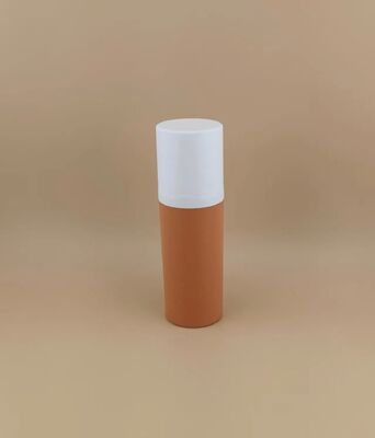 Bouteille en plastique portable brune sans air et confort de voyage avec couverture blanche 1B