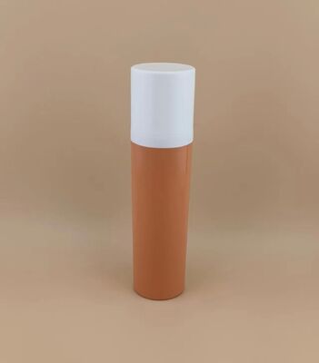 Bouteille en plastique portable brune sans air et confort de voyage avec couverture blanche 1B