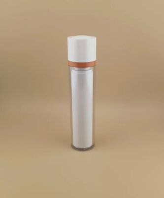 Bouteille rotative avec revêtement extérieur transparent pour cosmétiques