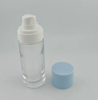 Bouteille de pompe à lotion en verre sans air Dispensateur de sérum 15 ml 30 ml 50 ml