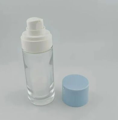 Bouteille de pompe à lotion en verre sans air Dispensateur de sérum 15 ml 30 ml 50 ml