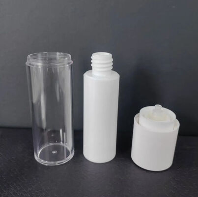 Bouteille en verre rond avec pompe à lotion Spray Crème Bouteille cosmétique en verre avec pompe
