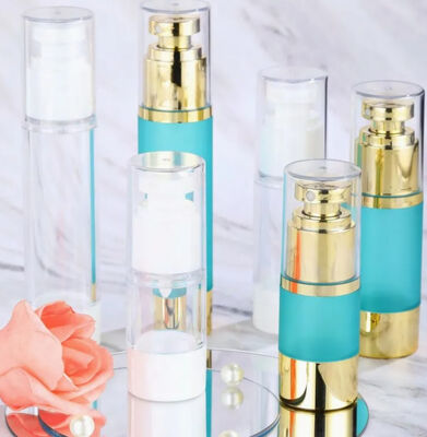 Bouteilles de pompe vide sans air pour les lotions de soins de la peau avec pulvérisateur de pompe