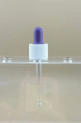 Essence Oil pour les soins de la peau, gouttelier en caoutchouc à côtes avec tube en verre réglable