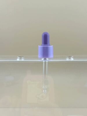 Essence Oil pour les soins de la peau, gouttelier en caoutchouc à côtes avec tube en verre réglable