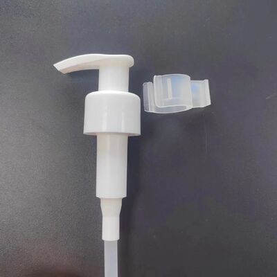 Pompe à lotion nettoyante pour le visage, entièrement en plastique, sans ressort métallique, avec verrouillage à Clip