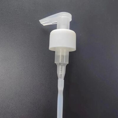 Pompe à lotion nettoyante pour le visage, entièrement en plastique, sans ressort métallique, avec verrouillage à Clip
