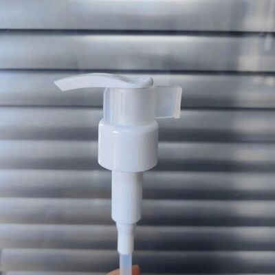 Pompe à lotion nettoyante pour le visage, entièrement en plastique, sans ressort métallique, avec verrouillage à Clip