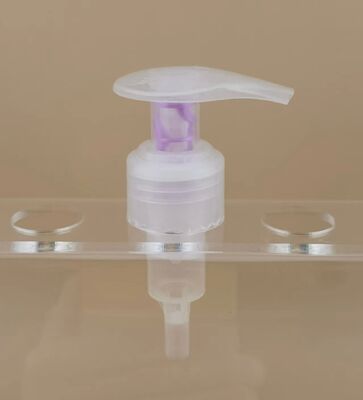 Pompes de lotion à verrouillage gauche-droite claires pour le lavage corporel