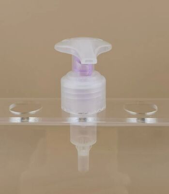 Pompes de lotion à verrouillage gauche-droite claires pour le lavage corporel