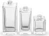 Bouteille de parfum en verre de jet vide carrée claire faite sur commande de luxe 30ml 50ml 100ml