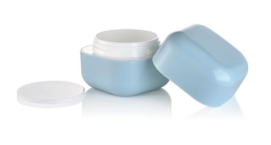 30g en gros de produits cosmétiques pour la peau en PP, pot en plastique carré pour crème
