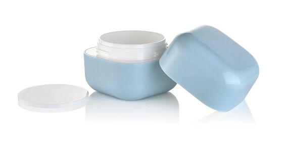 30g en gros de produits cosmétiques pour la peau en PP, pot en plastique carré pour crème