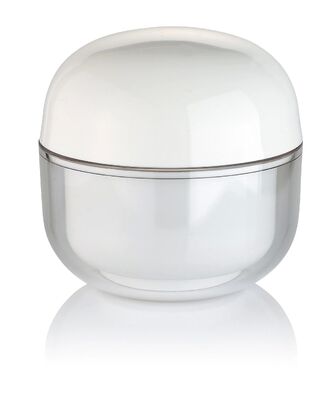 OEM Blanc PP 30g Crème Cosmétique Bouteille ronde avec capuchon pour les cosmétiques