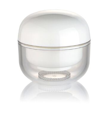 OEM Blanc PP 30g Crème Cosmétique Bouteille ronde avec capuchon pour les cosmétiques