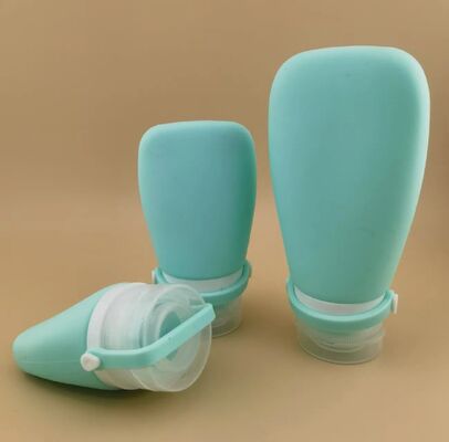 Contenant de remplissage Bouteilles de voyage en silicone Ensemble anti-fuite Bouteille de produits de toilette de voyage en silicone