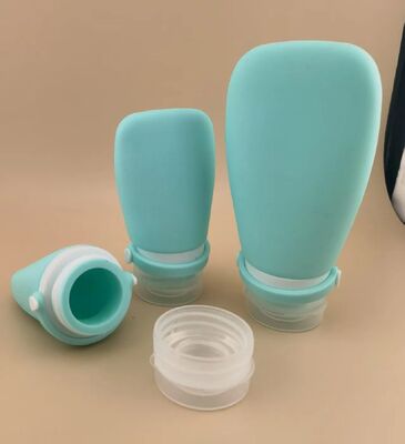 Contenant de remplissage Bouteilles de voyage en silicone Ensemble anti-fuite Bouteille de produits de toilette de voyage en silicone