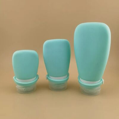 Contenant de remplissage Bouteilles de voyage en silicone Ensemble anti-fuite Bouteille de produits de toilette de voyage en silicone