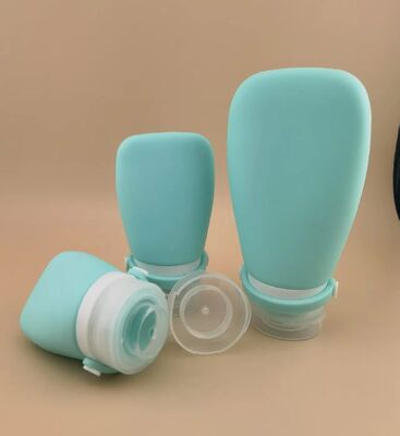 Contenant de remplissage Bouteilles de voyage en silicone Ensemble anti-fuite Bouteille de produits de toilette de voyage en silicone