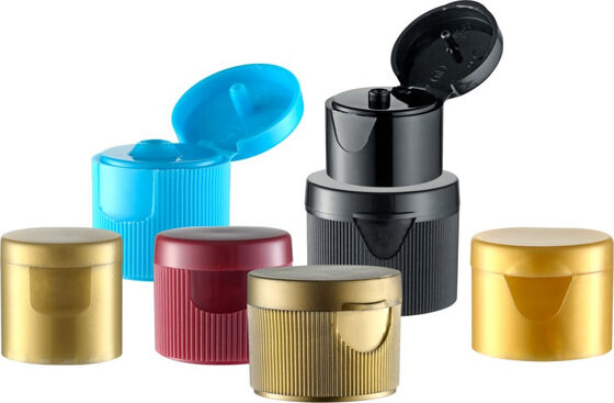 24/410 Bouchon rabattable en plastique bicolore pour bouteille