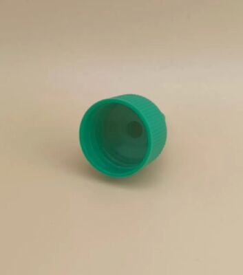 Bouchon en gelée rainuré en plastique vert pour flacons de peinture
