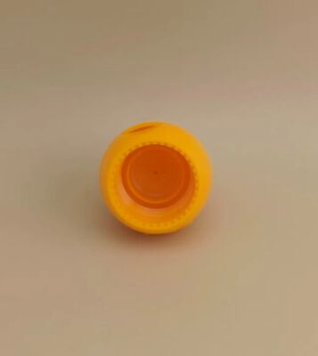 Couvercle sphérique mat et lisse en plastique jaune pour bouteilles cosmétiques