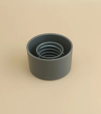 Bouchon mat lisse en plastique gris pour flacons cosmétiques