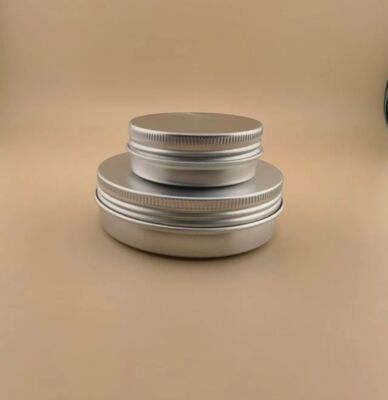 Conteneur de baume à lèvres en aluminium, récipients en étain de 50ml 60ml, 60 grammes, pot de bougie en aluminium de 100ml pour le thé