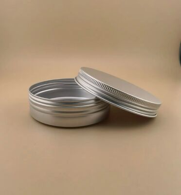 Conteneur de baume à lèvres en aluminium, récipients en étain de 50ml 60ml, 60 grammes, pot de bougie en aluminium de 100ml pour le thé