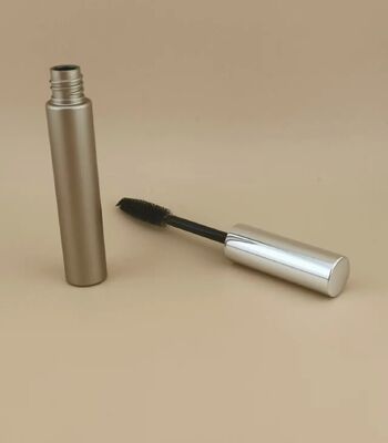 Brosses à lèvres en bouteille avec couvercle à vis en aluminium doré pour femmes