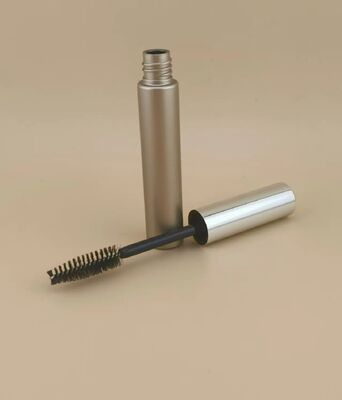 Brosses à lèvres en bouteille avec couvercle à vis en aluminium doré pour femmes