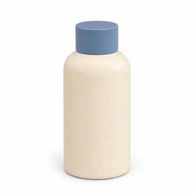 Bouchon mat lisse rond en plastique bleu-gris pour flacons cosmétiques
