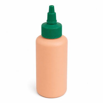 Couvercle à gelée en plastique à côtes blanches pour bouteilles de peinture