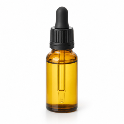 Bouteille d'huile essentielle d'emballage cosmétique bouteille de goutte en verre ambré