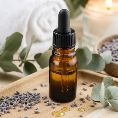 Bouteille d'huile essentielle d'emballage cosmétique bouteille de goutte en verre ambré