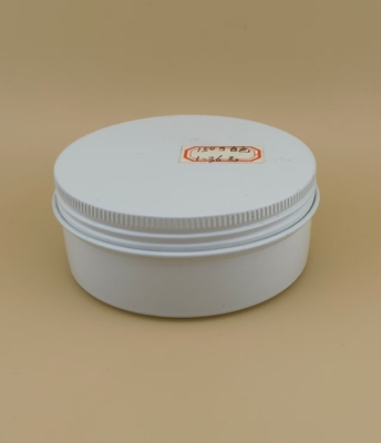 Casse en aluminium blanc avec capuchon à vis pour plastique cosmétique PP pour pompe à lotion CRC possible