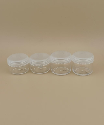 Pot à crème en plastique blanc mini certifié avec couvercle à vis pour lotion
