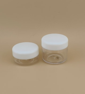 Garniture de crème en plastique transparent pour soins de la peau avec couvercle à vis et certification