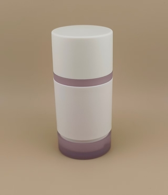 Soins essentiels de la peau bouteille de pompe sans air blanche rotative pour les rouges à lèvres