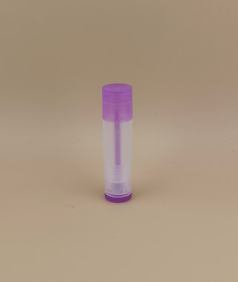 Emballage de baume à lèvres petit, lisse et transparent avec couvercle violet et certification