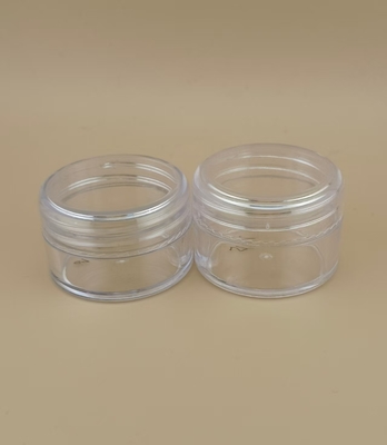 Pot à crème en plastique transparent et petit, certifié, avec couvercle à vis, pour les besoins de soins de la peau