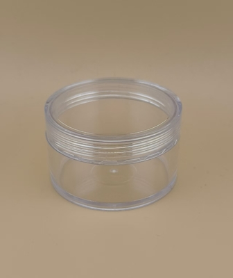 Bouteille de crème en plastique transparent avec couvercle à vis pour cosmétique