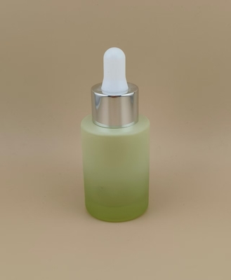 Nouveau design clair changement progressif bouteille à goutte à goutte verte mate ronde K-GBL30 pour essence