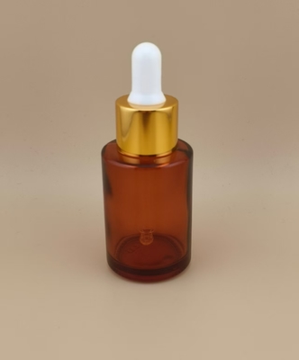 Nouveau design bouteille gouttelette claire brune clair lisse ronde lisse K-GBL30 pour essence