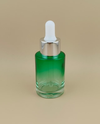 Nouveau design clair changement progressif vert foncé bouteille goutteuse ronde lisse K-GBL30 pour essence