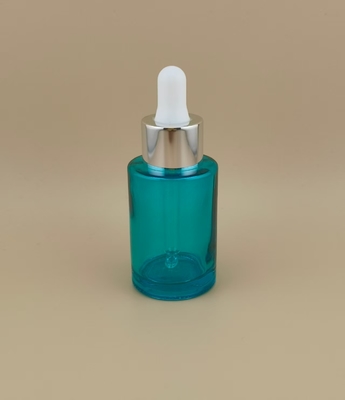 Nouveau design Flacon compte-gouttes rond lisse cyan clair K-GBL30 pour essence